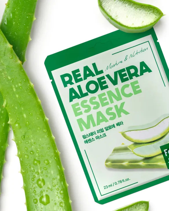 Farmstay Real Aloe Vera Face Mask - Μάσκα Προσώπου με Εκχύλισμα Αλόης για Ενυδάτωση & Καταπράυνση