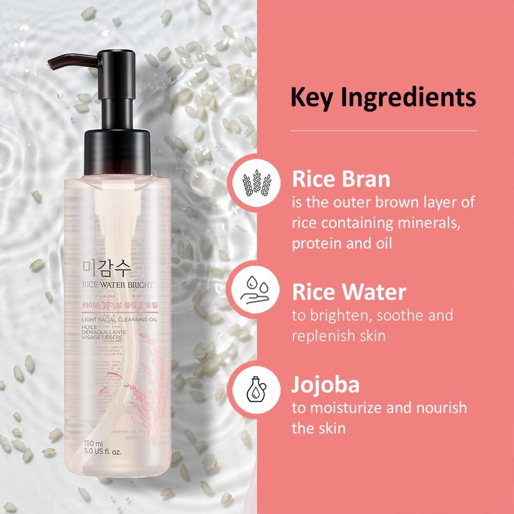 The Face Shop - Rice Water Bright - Rich Cleansing Oil 150ml - Λάδι Ντεμακιγιάζ Προσώπου με ρύζι