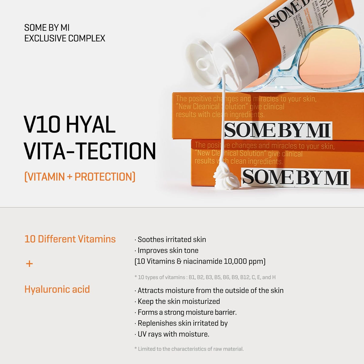 Some By Mi V10 HYAL Airfit Sunscreen SPF50+ - Αντηλιακή Κρέμα Προσώπου κατα των δυσχρωμιών