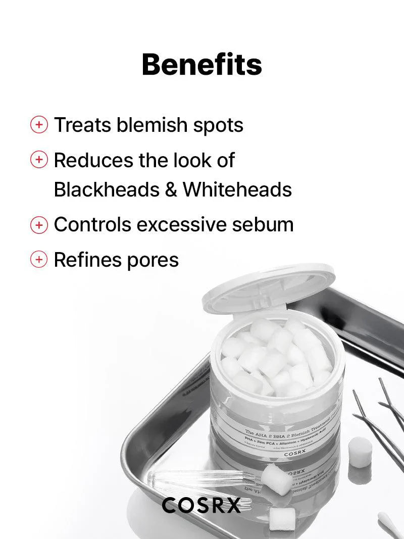 COSRX The AHA 2 BHA 2 Blemish Treatment Serum - Καταπραϋντικός & Ενυδατικός Ορός Προσώπου με AHA & Υαλουρονικό Οξύ για Αποτοξίνωση, Πανάδες & Ακμή