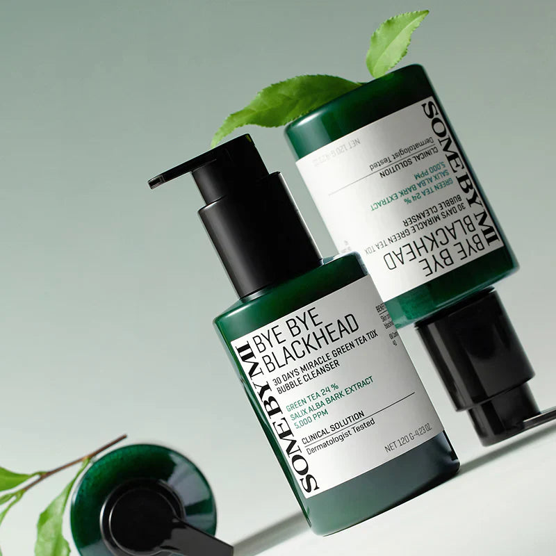 SOME BY MI Bye Bye Blackhead Miracle Green Tea Tox Bubble Cleanser - Αφρός Καθαρισμού Προσώπου Μάσκα κατά των μαύρων στιγμάτων