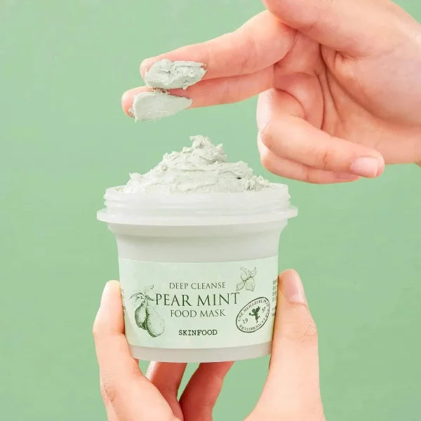 SKINFOOD Pear Mint Food Mask - Αναζωογονητική Μάσκα Προσώπου Με Άργιλο