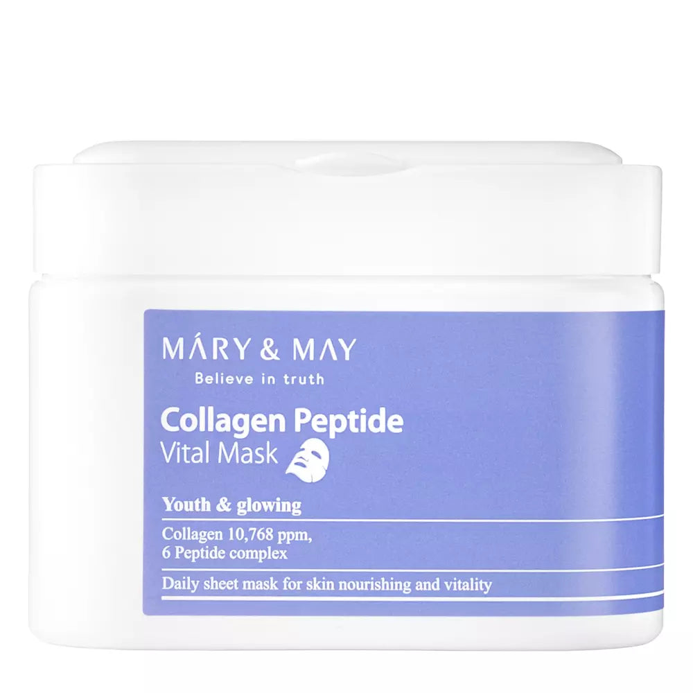 Mary&May Collagen Peptide Vital Mask 30pcs - Υφασμάτινες μάσκες προσώπου με κολλαγόνο και πεπτίδια