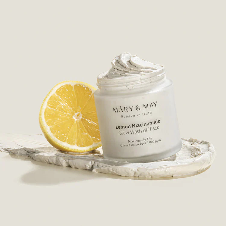 Mary&May Lemon Niacinamide Glow Wash off Pack - Μάσκα άργιλου για λάμψη & καθαρό δέρμα