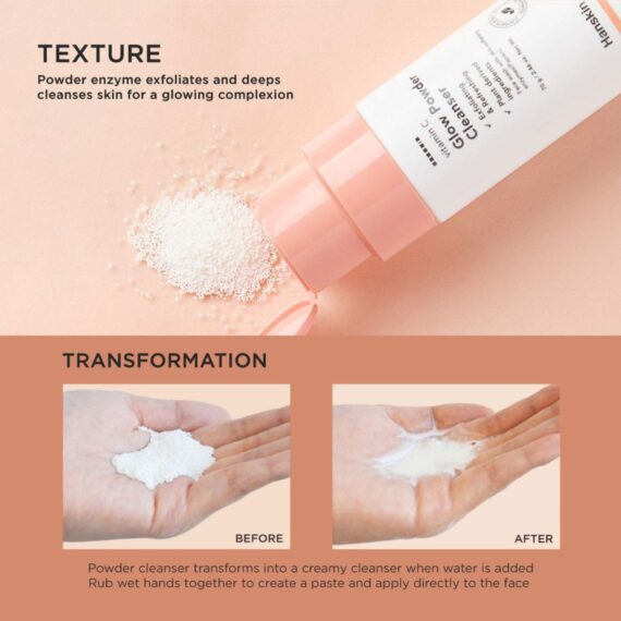 HANSKIN Vitamin C Glow Powder Cleanser - Καθαριστικό σε μορφή πούδρας για  όλους τους τύπους δέρματος