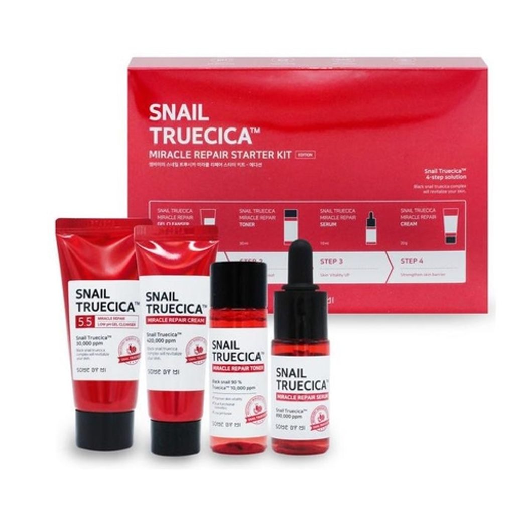 Some By Mi Snail TrueCICA Miracle Repair Starter Kit - Starter Kit 4 προϊόντων που ενισχύουν και ενδυναμώνουν την επιδερμίδα