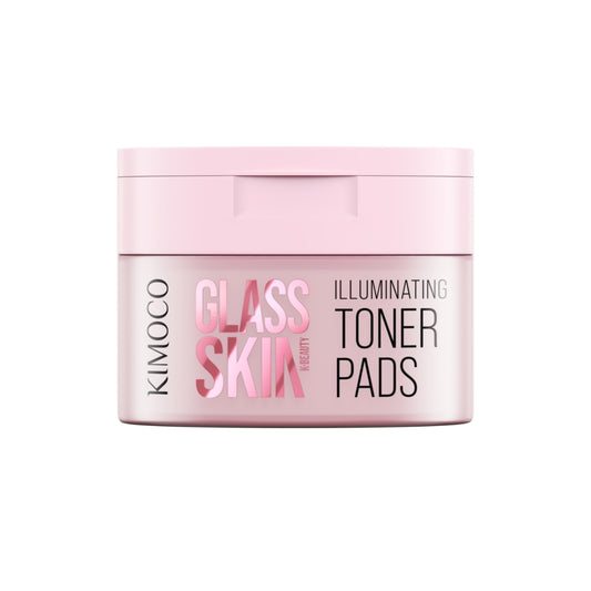 Kimoco Glass Skin Illuminating - Δισκία Καθαρισμού Προσώπου Εμποτισμένα με Νερό Ρυζιού 60τμχ