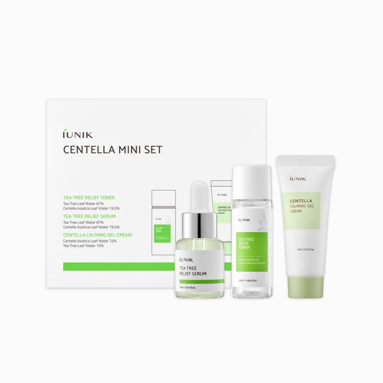 IUNIK Centella Mini Set - Σετ δώρου για να καταπραύνει και να ενισχύσει το ευαίσθητο δέρμα