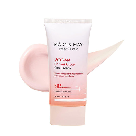 Mary&May - Vegan Primer Glow Sun Cream SPF50+/PA++++ - Αντηλιακή Κρέμα Προσώπου και Σώματος