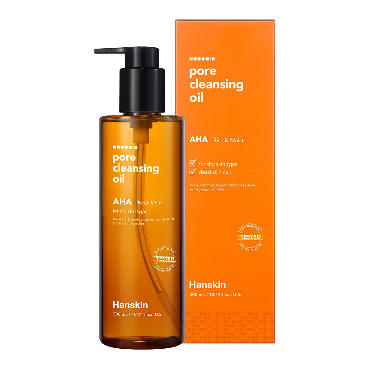 HANSKIN Pore Cleansing Oil BHA 300ml - Λάδι καθαρισμού για  λιπαρό και ακνεϊκό δέρμα