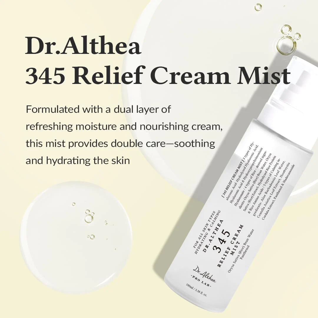 Dr. Althea 345 Relief Cream Mist - Διφασικό Ενυδατικό & Καταπραϋντικό Mist 100ml