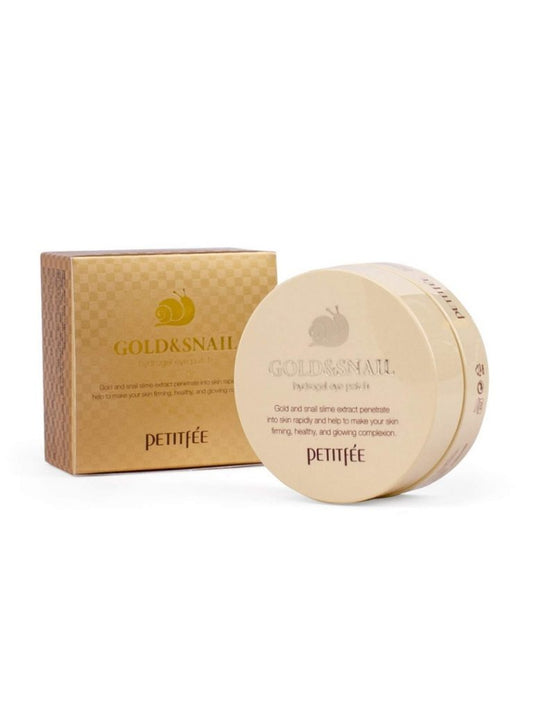 Petitfee Gold & Snail Hydrogel eye pads 60 pcs - Mάσκα υδρογέλης για γύρω από τα μάτια με χρυσό 24 καρατίων