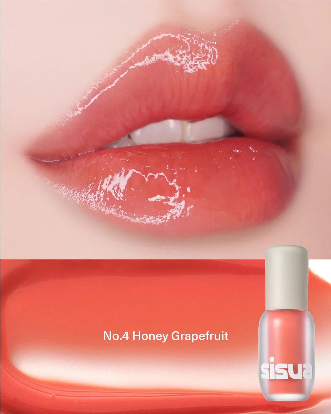 Unleashia Sisua Popcorn Syrup Lip Plumper - No.4 Honey Grapefruit - Τιντ χειλιών