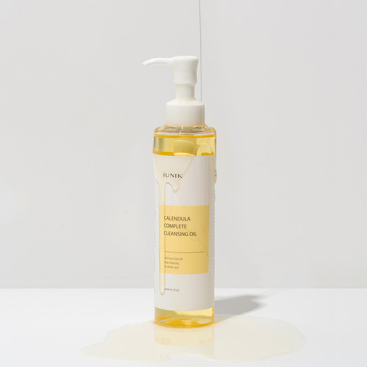 iUnik Calendula Complete Cleansing Oil 200ml -  Καθαριστικό λάδι και ντεμακιγιάζ για ευαίσθητη επιδερμίδα