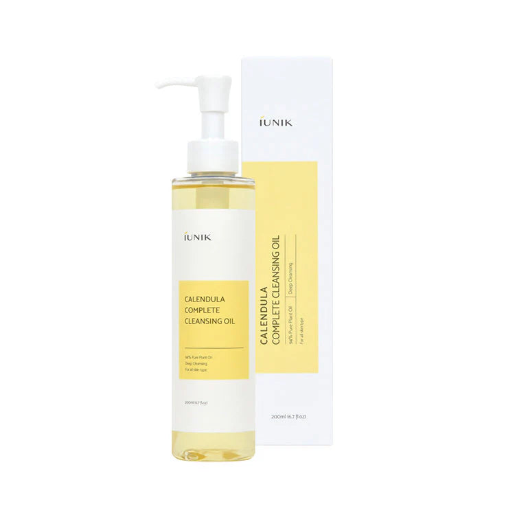 iUnik Calendula Complete Cleansing Oil 200ml -  Καθαριστικό λάδι και ντεμακιγιάζ για ευαίσθητη επιδερμίδα