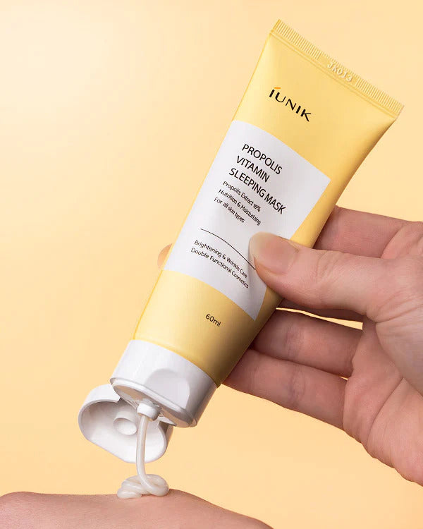 iUnik Propolis Vitamin Sleeping Mask - Επανορθωτική νυχτερινή μάσκα προσώπου με πρόπολη