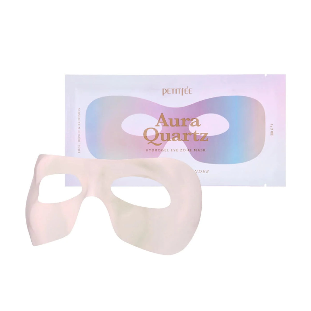 Petitfee Aura Quartz Hydrogel Eye Zone Mask - Μάσκα υδρογέλης για την περιοχή των ματιών με εκχύλισμα μαργαριταριού και λεβάντα