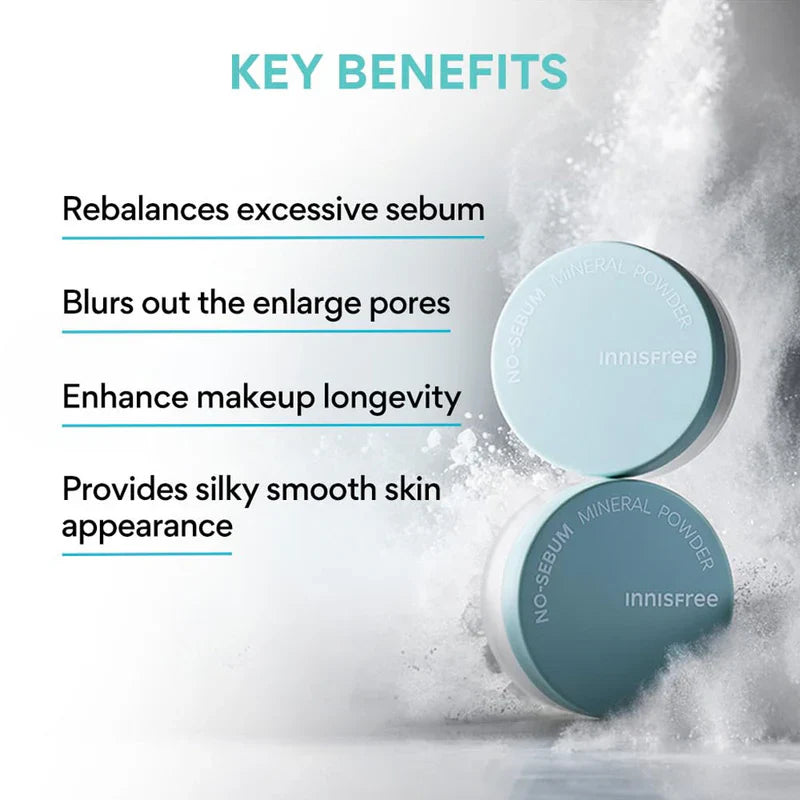 Innisfree - Matte Mineral Setting Powder - Hμιδιαφανής πούδρα που απορροφά το σμήγμα για ματ αποτέλεσμα