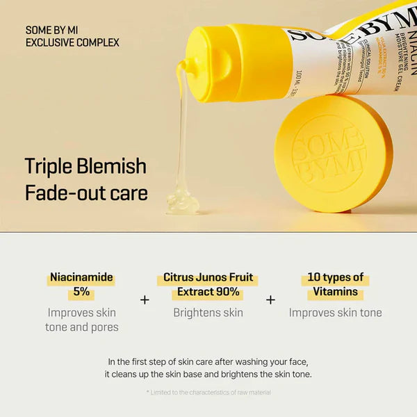 SOME BY MI Yuja Niacin Brightening Moisture Gel Cream - Ενυδατικό τζελ προσώπου για λάμψη και λεύκανση