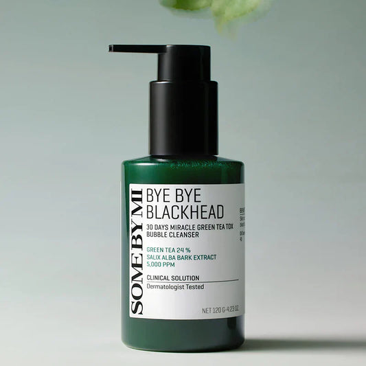 SOME BY MI Bye Bye Blackhead Miracle Green Tea Tox Bubble Cleanser - Αφρός Καθαρισμού Προσώπου Μάσκα  κατά των μαύρων στιγμάτων