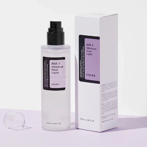 COSRX AHA 7 Whitehead Power Liquid -  Απολεπιστικό τόνερ με γλυκολικό οξύ ειδικά σχεδιασμένο για  στίγματα και ανομοιόμορφη υφή.