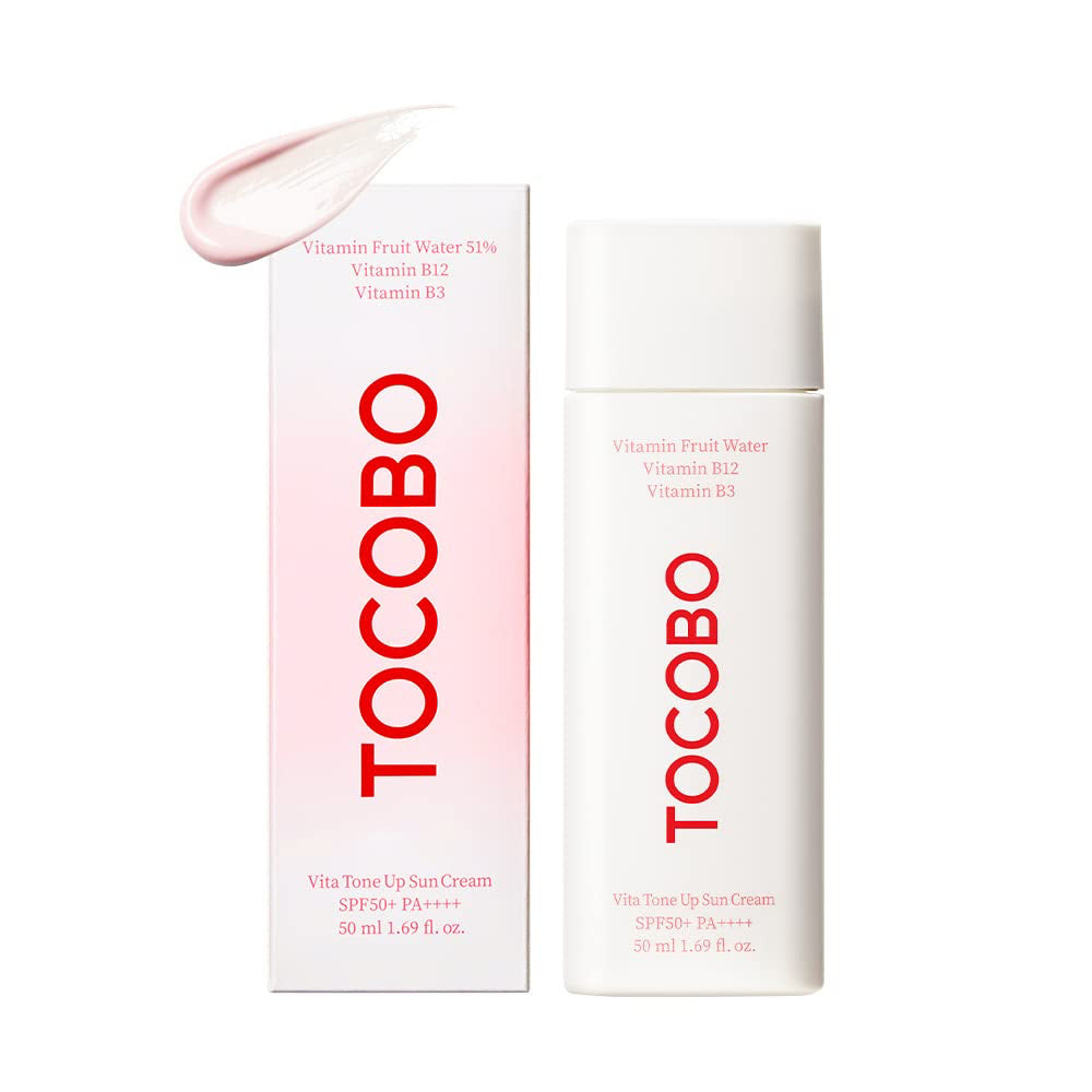 Tocobo Vita Tone Up Sun Cream SPF50+ PA++++ - Aντηλιακή κρέμα προσώπου λεπτόρρευστη  με βιταμίνες