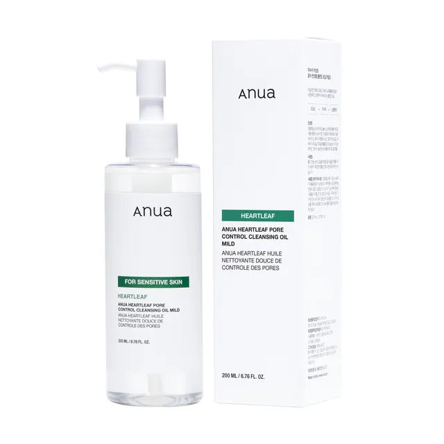 Anua Heartleaf Pore Control Cleansing Oil Mild - Λάδι Καθαρισμού Προσώπου & Ματιών για ευαίσθητες επιδερμίδες
