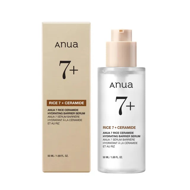 Anua Rice 7 Ceramide Hydrating Barrier Serum - Ορός με ρύζι, κεραμίδια & νιασιναμίδη για θρέψη και λάμψη