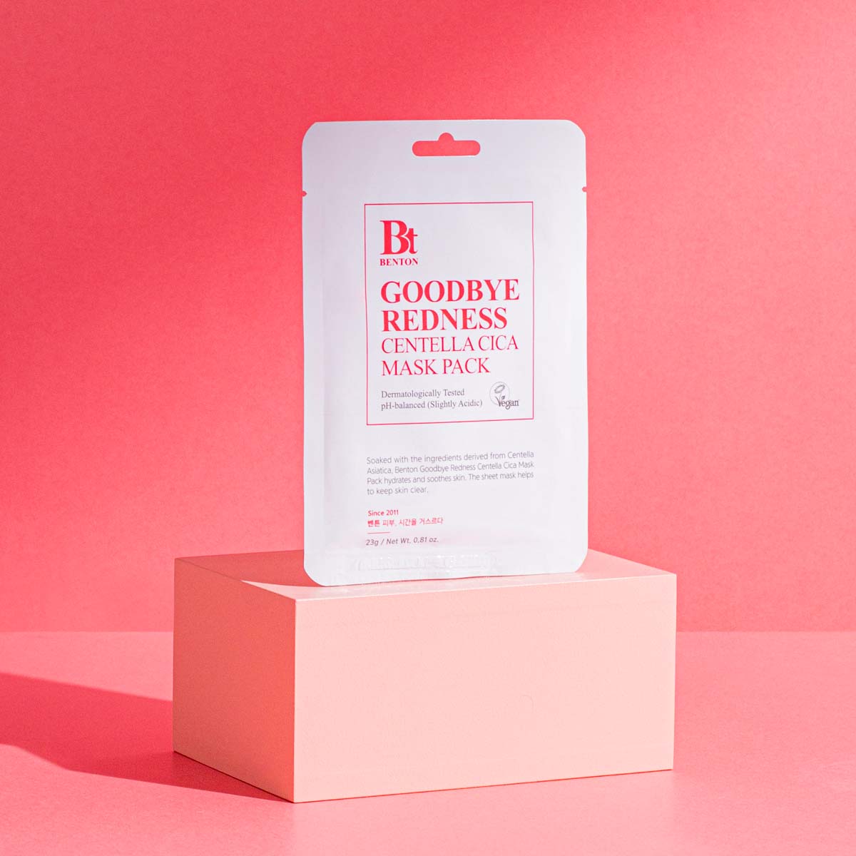 BENTON Goodbye Redness Centella Mask Pack - Υφασμάτινη μάσκα προσώπου με ασιατική σεντέλα