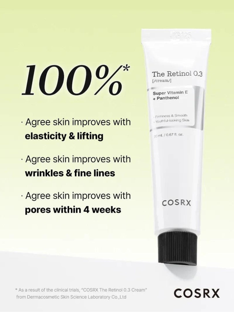 COSRX - The Retinol 0.3 Cream 20ml -  Ενυδατική και Αντιγηραντική Κρέμα Προσώπου Νυκτός με Ρετινόλη