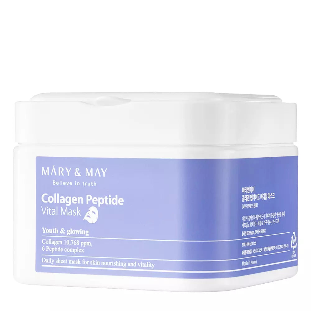 Mary&May Collagen Peptide Vital Mask 30pcs - Υφασμάτινες μάσκες προσώπου με κολλαγόνο και πεπτίδια