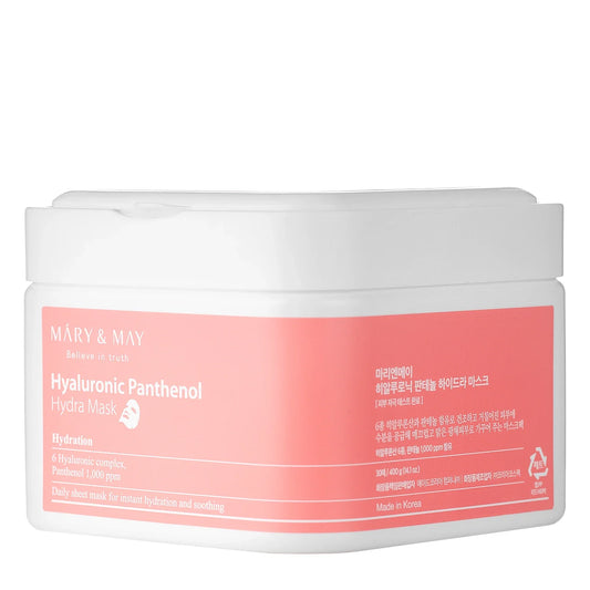 Mary&May Hyaluronic Panthenol Hydra Mask 30pcs - Μάσκες με υαλουρονικό οξύ και πανθενόλη για εντατική ενυδάτωση